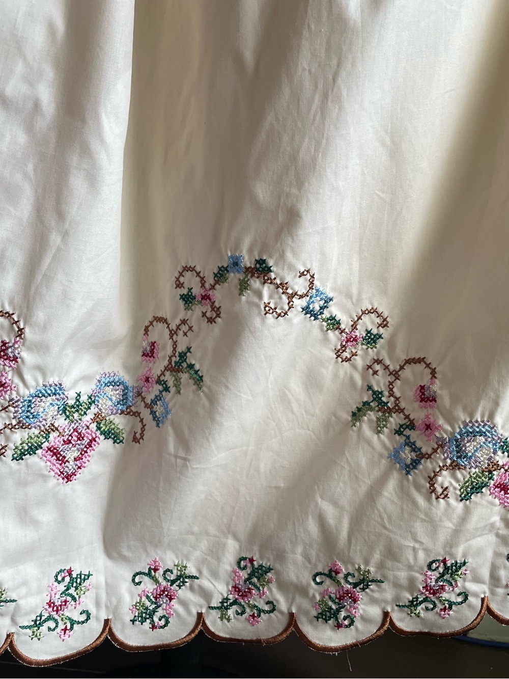 Moon River Cotton Maxi Embroidered Smocked - Picture 2 of 7